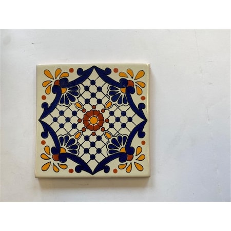 Bateria De Cocina 6 x 6 in. Mexican Decorative Tiles, L117, 4PK BA3510714